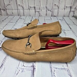 Peter Millar Mens Tan Leather Bit Loafers Driving Shoes MS16F06 Size 11.5 M